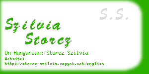 szilvia storcz business card